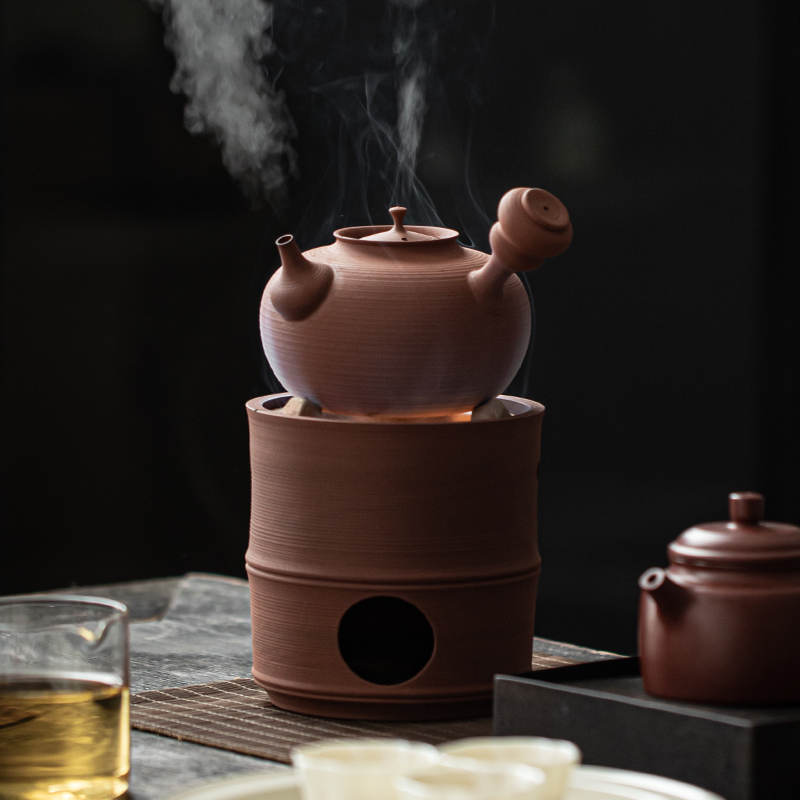 草木祠圆福竹节煮茶炉