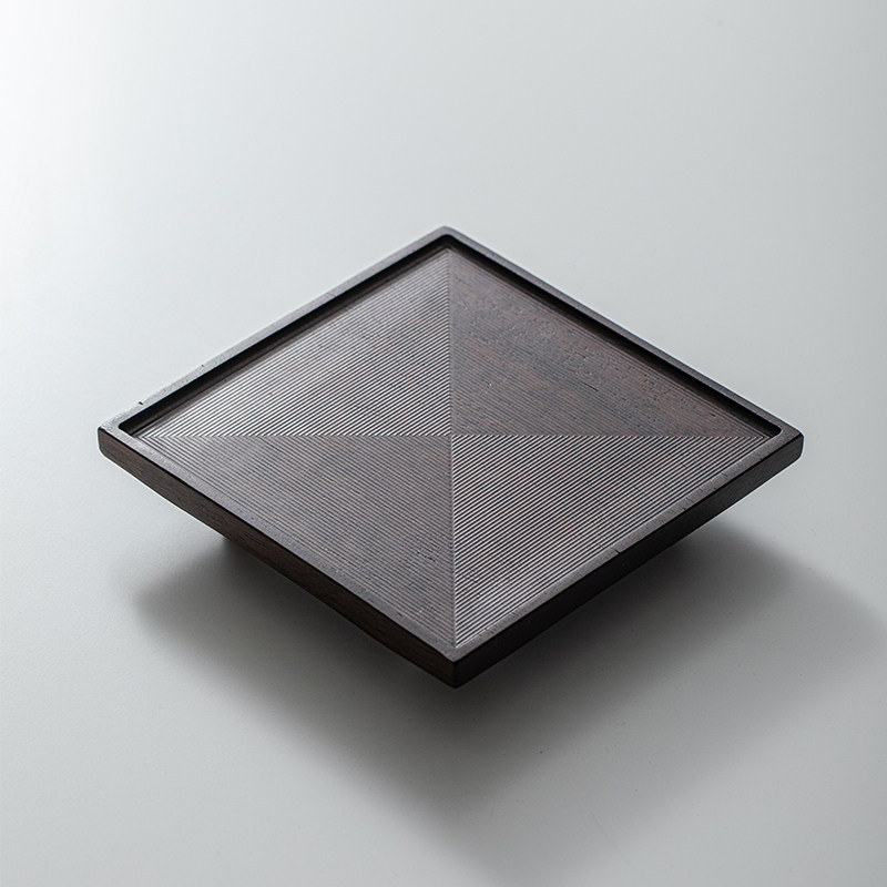 草木祠 黑檀木四方壶承 日式侘寂风实木干泡茶台茶托盘杯托小茶盘,餐饮具,茶托,淘宝优惠券,粉丝福利购,淘宝优惠卷