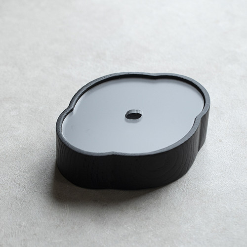 草木祠 白蜡木炭烧储水壶承干泡台小茶盘茶台家用沥水茶托盘茶海