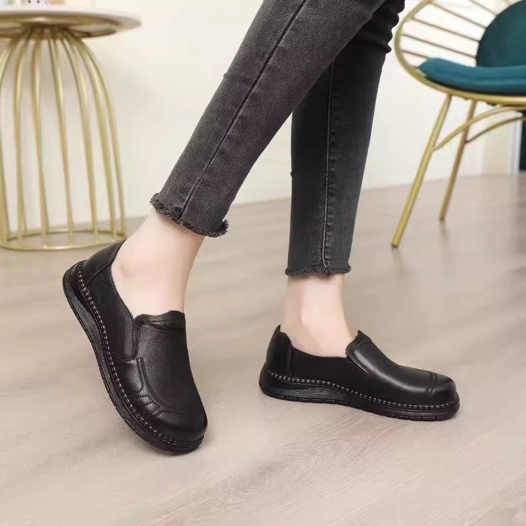2026春款中老年头层牛皮妈妈鞋牛筋软底低跟单鞋女休闲鞋防滑平底,女鞋,深口单鞋,淘宝优惠券,粉丝福利购,淘宝优惠卷