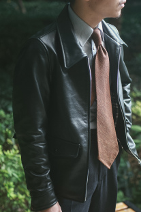 机车A2真头层牛皮夹克秋冬立翻领柔软保暖飞行员外套 NHO2定制男士