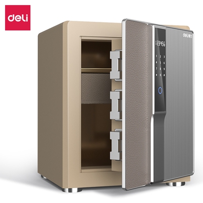 得力4155G指纹密码(wifi)保险柜H470(浅棕)(台)