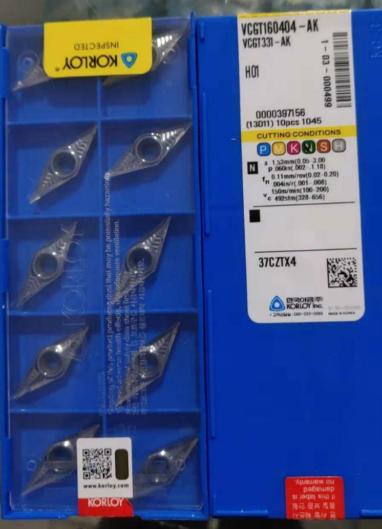 原装克洛伊数控VCGT160402/160404/160408-AK H01铝用车刀片