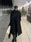 BLACK WOOLEN COAT MENS MID-LENGTH OVER-THE-KNEE RUFFIAN HANDSOME BRITISH TRENCH COAT SPRING AND AUTUMN STYLE KOREAN VERSION OF NIZI JACKET TRENDY PLUS SIZE