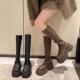 长筒靴女大筒围胖粗腿显瘦高筒靴子胖mm加肥骑士靴大码 女靴41到43