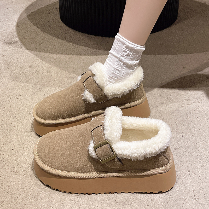 大码女鞋41到43胖脚宽肥厚底雪地靴女2025冬季新款加绒保暖勃肯鞋,女鞋,时尚雪地靴,淘宝优惠券,粉丝福利购,淘宝优惠卷