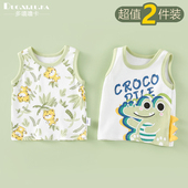 儿童背心内穿夏季 薄款 男童衣服女童吊带无袖 2件装 打底衫 纯棉上衣
