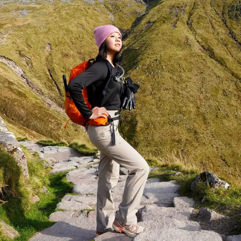 秋冬加绒户外机能防风防水运动休闲长裤徒步登山裤软壳冲锋裤女
