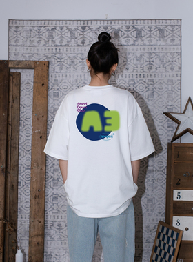 APOGE3阿保机 夏日汽水A3印花短袖T恤女宽松潮牌夏季男纯棉圆领