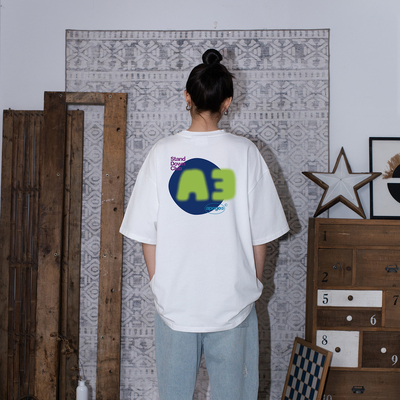 APOGE3阿保机 夏日汽水A3印花短袖T恤女宽松潮牌夏季男纯棉圆领