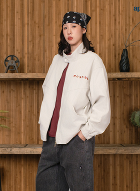 APOGE3阿保机 灯芯绒外套女秋冬季宽松美式休闲哈灵顿夹克男潮牌