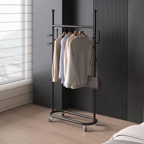 落地立式家用衣帽架卧室挂衣架简易晾衣架加粗加厚挂包包衣帽架子