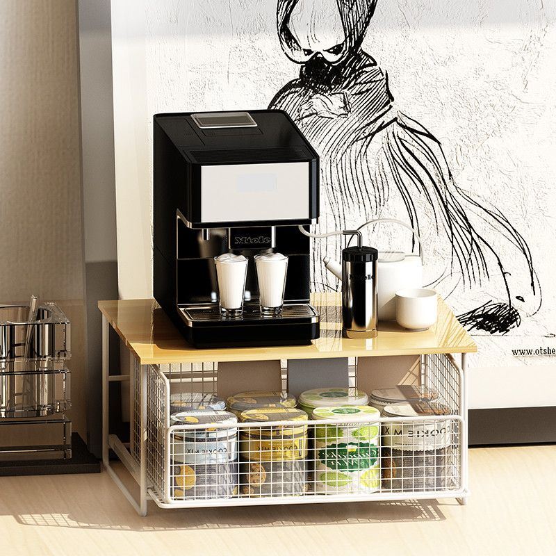 零食抽屉收纳桌面饮水机咖啡机置物架客厅家用厨房抽屉式茶包杯子