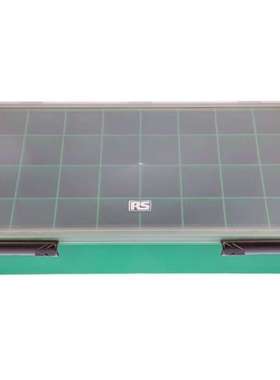 RS PRO 零件收纳盒,32格储物格,338x57x260mm,绿色  515-603