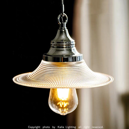 复古氛围感咖啡厅餐厅卧室玻璃小吊灯单头床头工业风个性金属吊灯