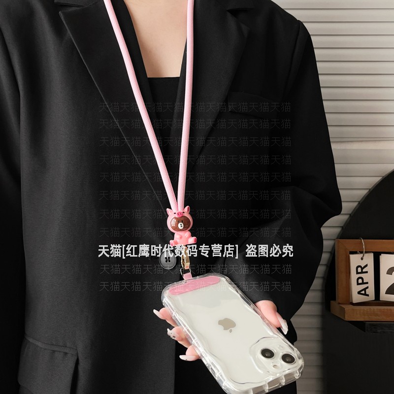 立体卡通公仔不勒脖挂绳