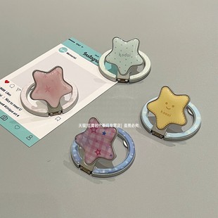 ins星星magsafe磁吸手机支架金属吸附背贴强磁性桌面支撑配件适用苹果17promax16pro华为mate60pura80手机架