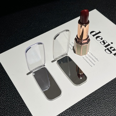 便携折叠翻盖补妆镜子支架背胶