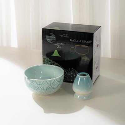 日式抹茶碗立套装带流嘴抹茶碗