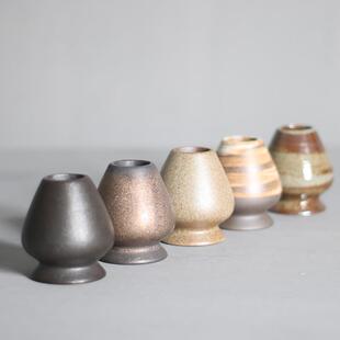 Matcha tools粗陶日式茶筅立抹茶宋点茶配件茶筅底座茶筅放置器