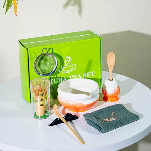 日式抹茶工具套装茶筅立碗勺