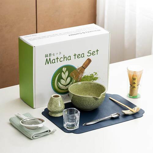 日式陶瓷抹茶工具套装礼盒装