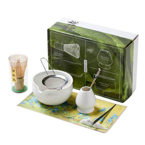 日式陶瓷抹茶碗茶筅7件套