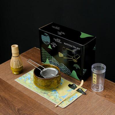 日式抹茶茶具套装彩盒新款