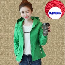 厚外套潮 短外套女秋冬2019新款 春秋宽松连帽夹克百搭棒球服短款