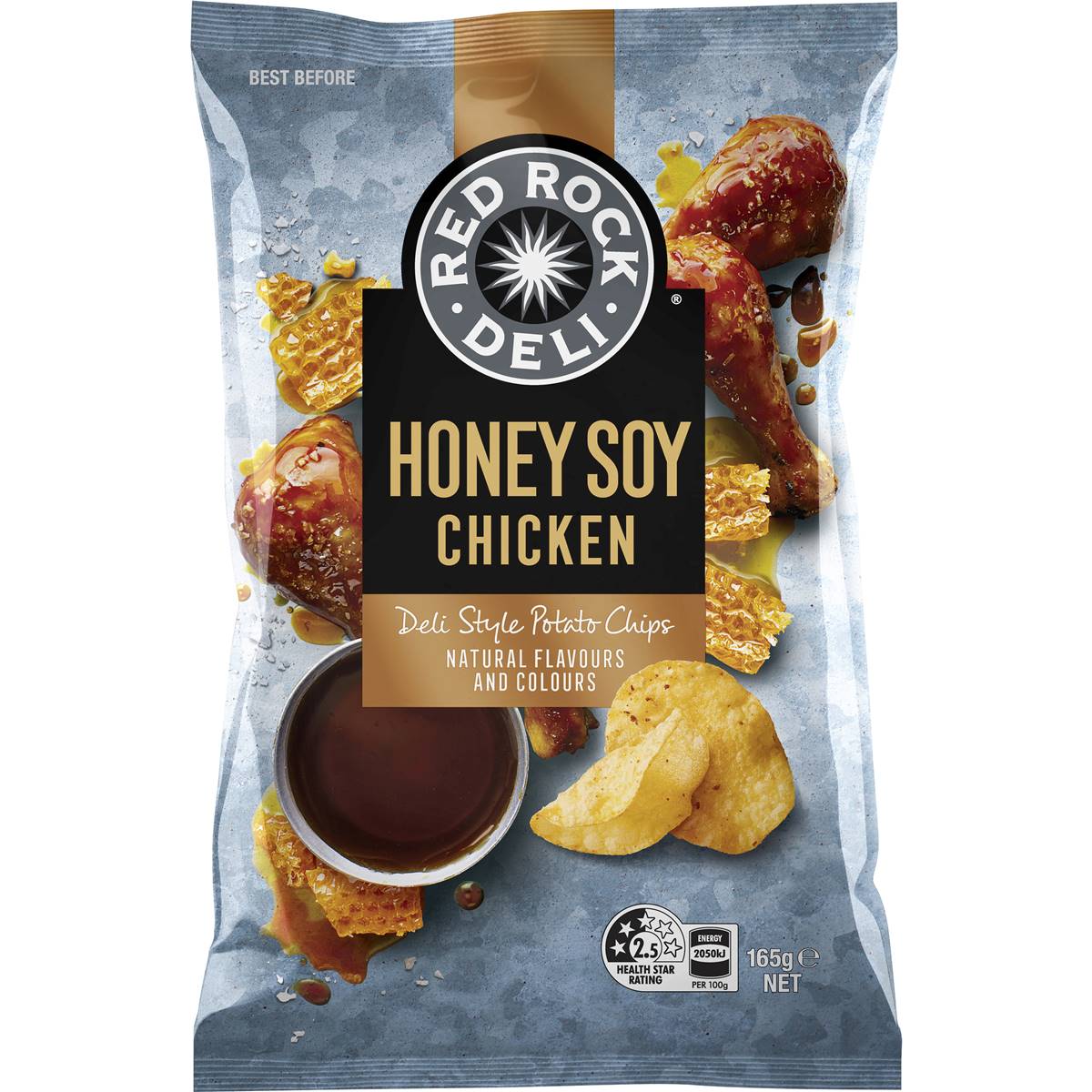 澳洲代购Red Rock Deli红岩薯片追剧零食辣椒柠檬味蜂蜜酱汁鸡味