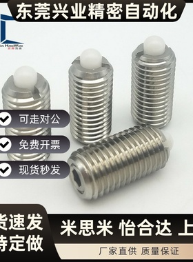 不锈钢尼龙头弹簧锁销GN616-M4-KN带闩头弹簧定位销ZC204-5-1H)