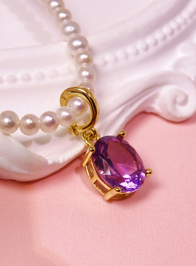 精工银镶嵌万能扣头吊坠空托