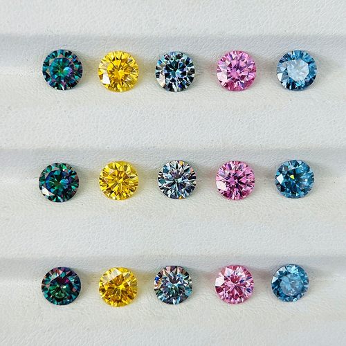 50分1克拉进口彩色莫桑钻裸石