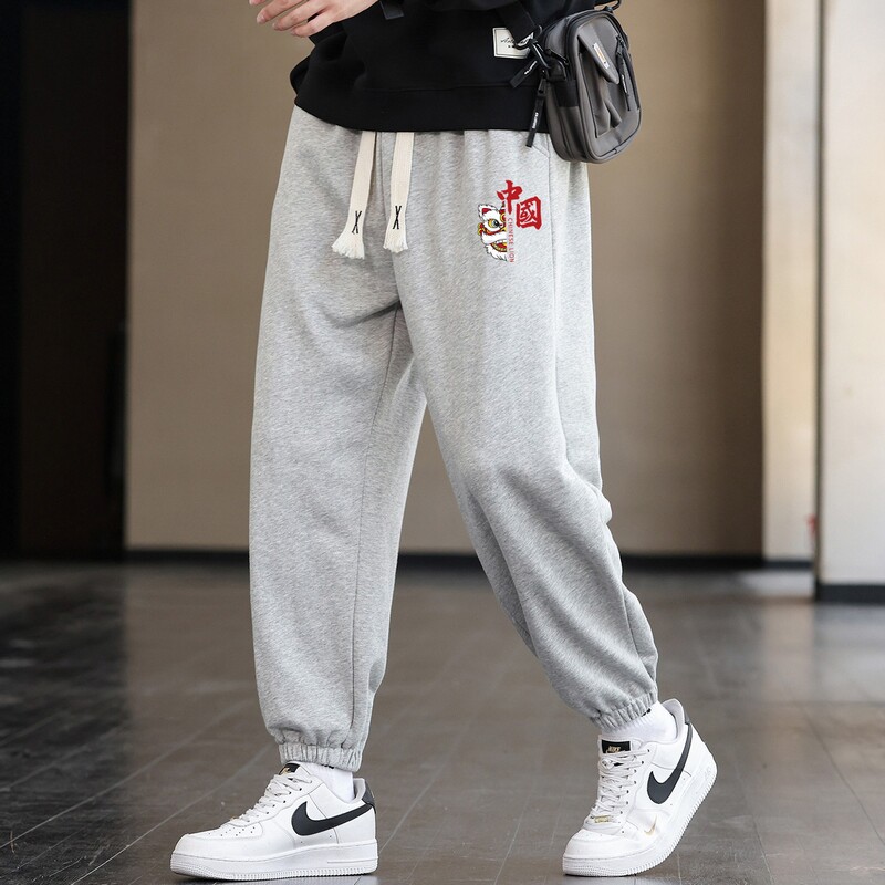 常年现货跑量2025秋季新款潮印花大码男士休闲运动裤K910-P15,女装休闲裤,星座1816-1（原1210-1）