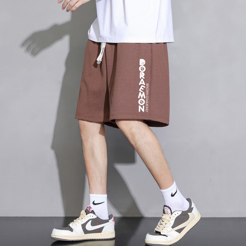 现货主推有差价2025夏季新款男士大码华夫格印花五分裤DK718-P15图片