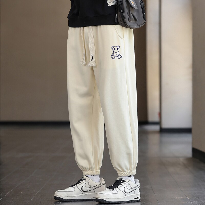 常年现货主推有差价2025秋季新款男士小熊印花运动长裤K901-P15,女装休闲裤,星座1816-1（原1210-1）