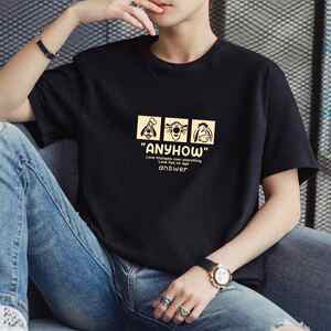 现货主推量大8块2025夏季新款男士薄款印花休闲短袖T恤DT187-P10图片
