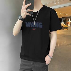 青少年夏季新款潮流男士字母印花圆领短袖T恤1210-1-DT186-P10图片