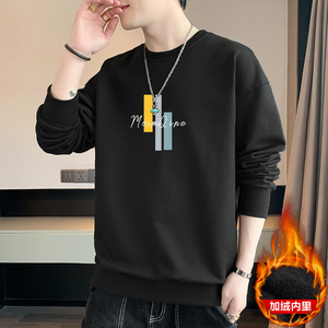 一件现货秋冬新款2023潮流男印花加绒卫衣大码套头JR061-P19图片
