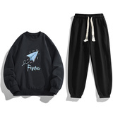 一件货源现货2025秋冬新款男士印花卫衣套装TZ8213-P30，男装休闲套装，星座1816-1（原1210-1）