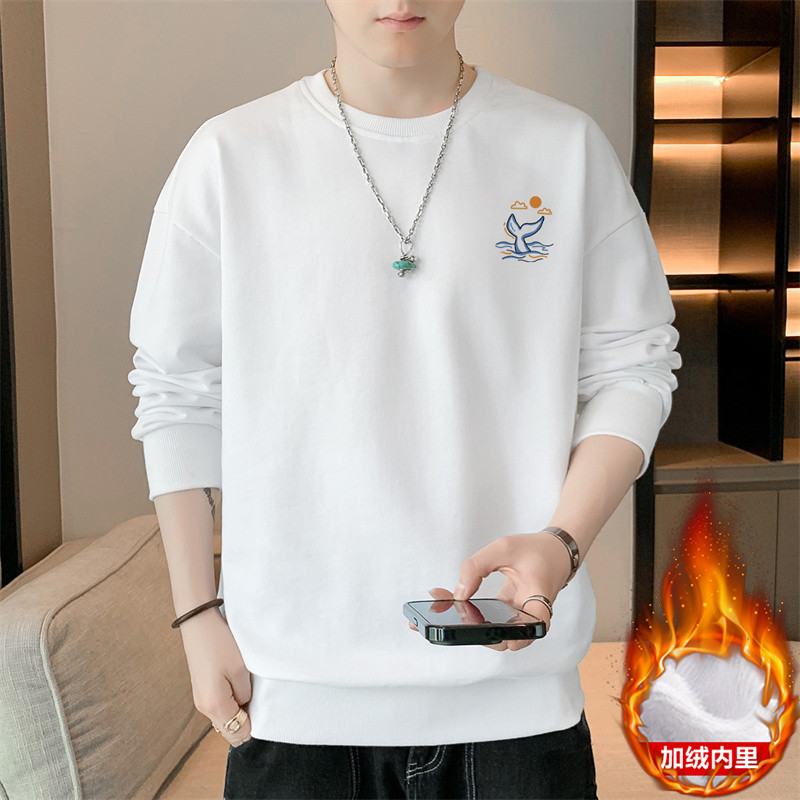 现货主推秋冬加绒2025新款男士大码加厚卫衣印花款打底JR203-P19,男装T恤,星座1816-1（原1210-1）