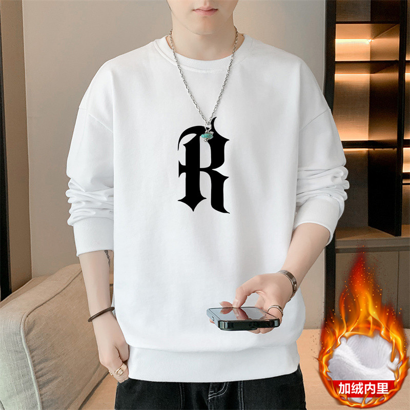 抖音直播现货2025秋冬加绒男士休闲印花圆领卫衣大码JR180-P19，男装卫衣，星座1816-1（原1210-1）