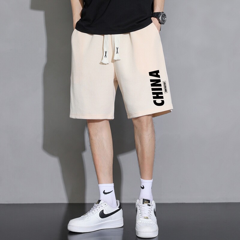 常年现货主推2025夏季新款男士字母印花大码华夫格短裤DK723-P15,男装休闲裤,星座1816-1（原1210-1）