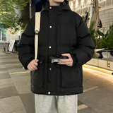 2025冬装新款情侣棉衣男女短款加厚满印港风连帽外套MY8809-P68，男装棉衣，星座1816-1（原1210-1）