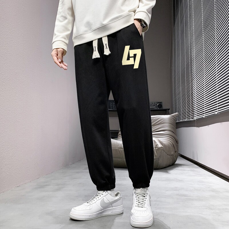 一件2025春秋新款潮流男士印花长裤薄款休闲运动裤大码K902，女装休闲裤，星座1816-1（原1210-1）