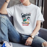 现货主推量大8块2025夏季新款男士大码印花圆领短袖T恤DT176-P10，男装T恤，星座1816-1（原1210-1）