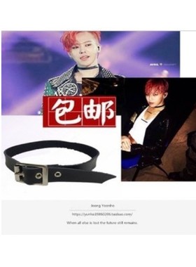 原宿真皮项圈 bigbangGD权志龙演唱会bigbang复古朋克项链