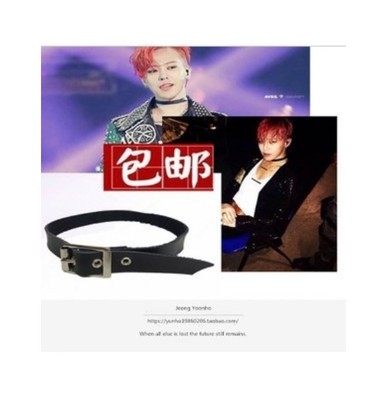 原宿真皮项圈 bigbangGD权志龙演唱会bigbang复古朋克项链