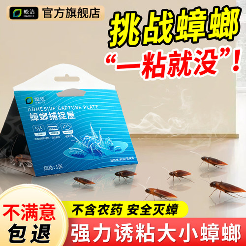 蟑螂贴强力粘家用无毒灭蟑螂药虫卵双杀非全窝端非强效屋除蟑神器