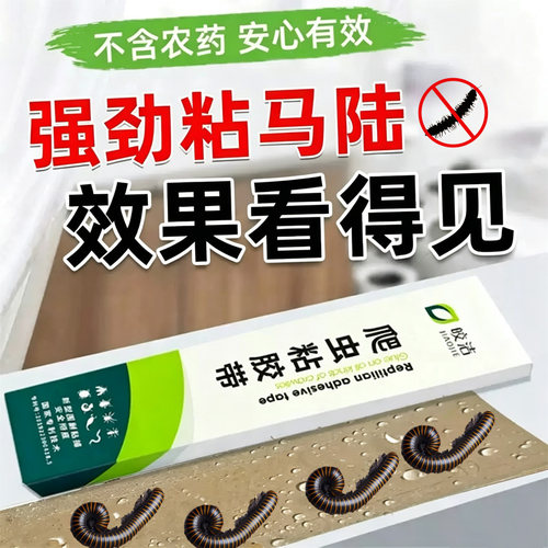 马陆粘虫板室内粘杀马陆千足虫神器非强力粘马陆虫捕捉器灭马路虫